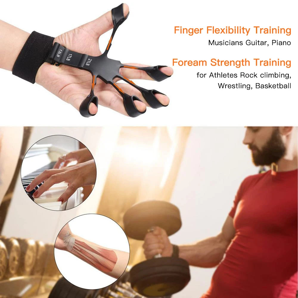 Silicone Finger Expander Finger Gripper Exerciser Finger Training Stretcher Recovery Physical Tool Hand Strengthener for Patient